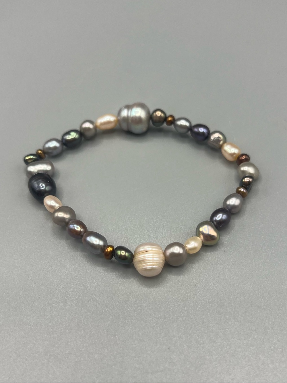 Multi-Color Freshwater Pearl Stretch Bracelet